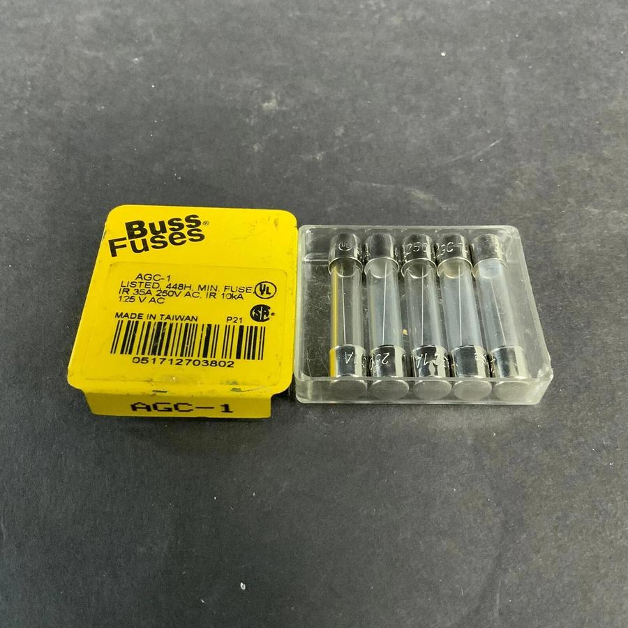 BUSSMANN AGC-1 FUSE - SET OF 5 ($6.50 OBO)
