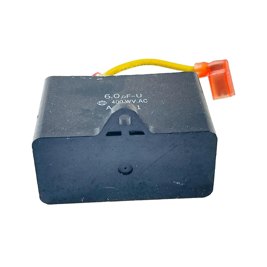 Used SHIZUKI 9B01 MOTOR RUN CAPACITOR 6UF 400VAC FILM SPADE TERMINALS