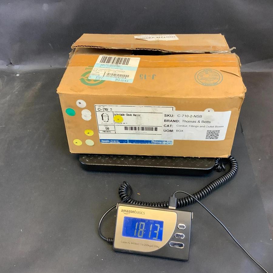 THOMAS & BETTS C-710 2 ADJUSTABLE CLEVIS HANGER - BOX OF 51 ($150 OBO)