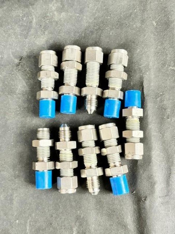 Used PARKER 4XABC4-316 BULKHEAD FITTINGS 9 PCS