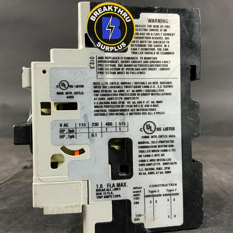 Used ALLEN BRADLEY 140M-C2E-B16 CIRCUIT BREAKER ($50 OBO)