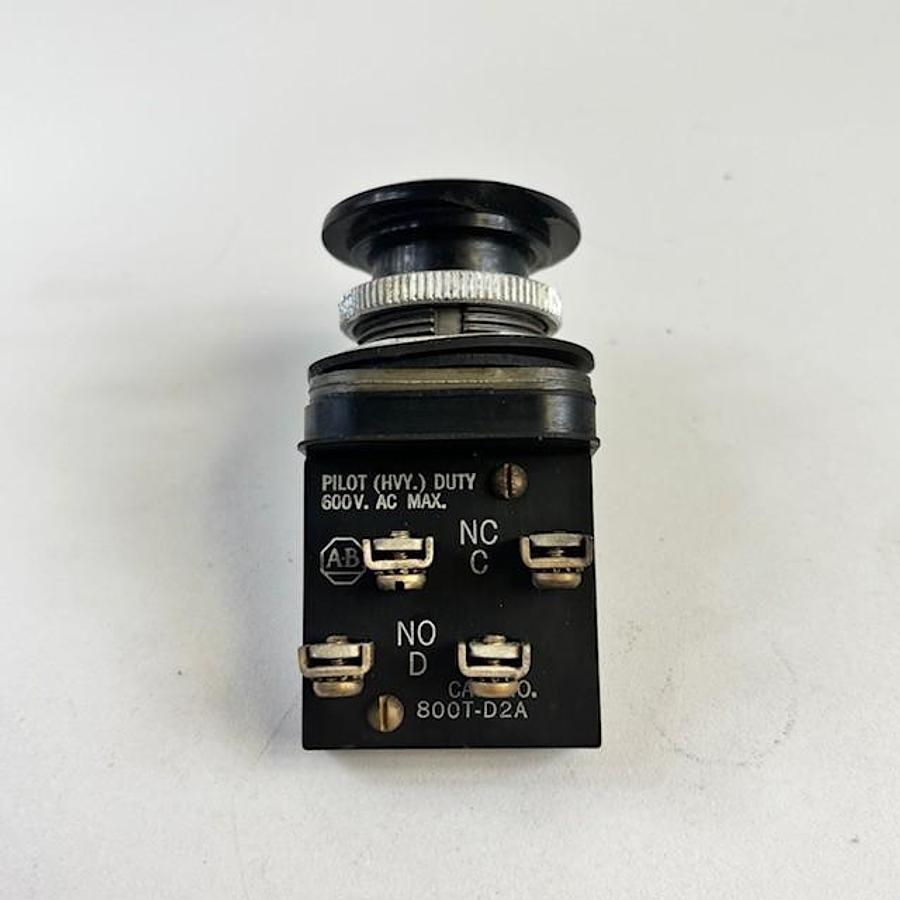 Used ALLEN BRADLEY 800T-D2A BLACK PUSHBUTTON