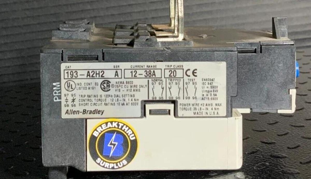 Used ALLEN BRADLEY 193-A2H2A ($29.99/EACH OBO)