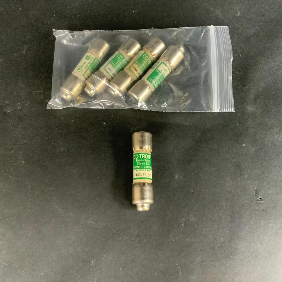 Used BUSSMANN FNQ-R-30 TIME DELAY FUSE - LOT OF 5 ($22.5 OBO)