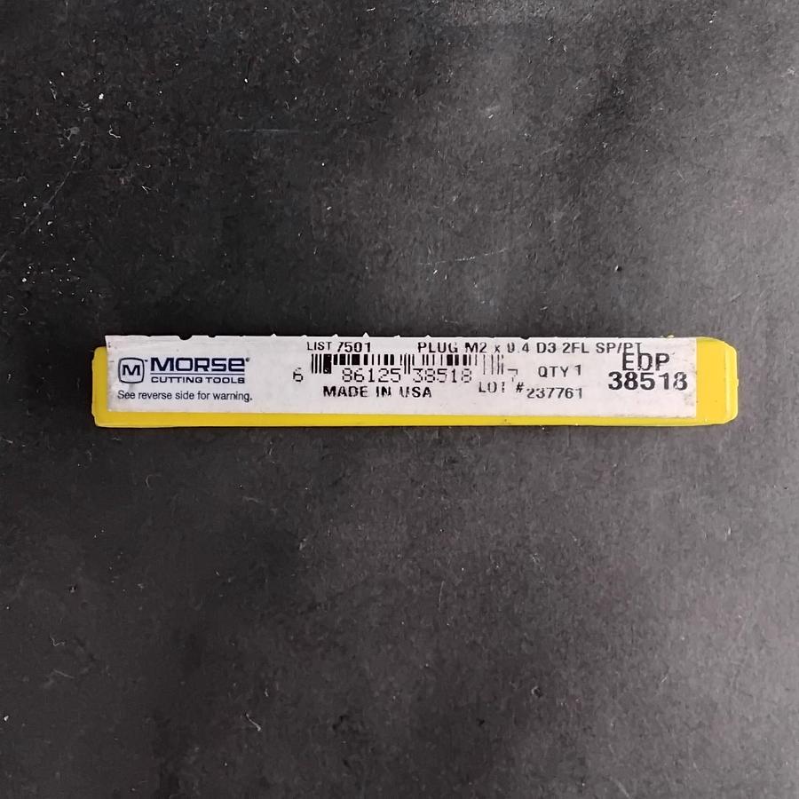 Used MORSE 7501 M2X0.4 D3 PLUG TAP ($20 OBO)