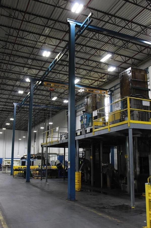 Used BRIDGE CRANE -GORBEL 1-TON FREESTANDING 62X20X27' W/ 1-TON CM HOIST ($22000 OBO)