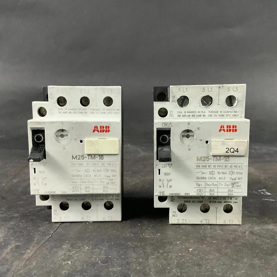 Used ABB M25-TM-16 CIRCUIT BREAKER - SET OF 2 ($160 OBO)