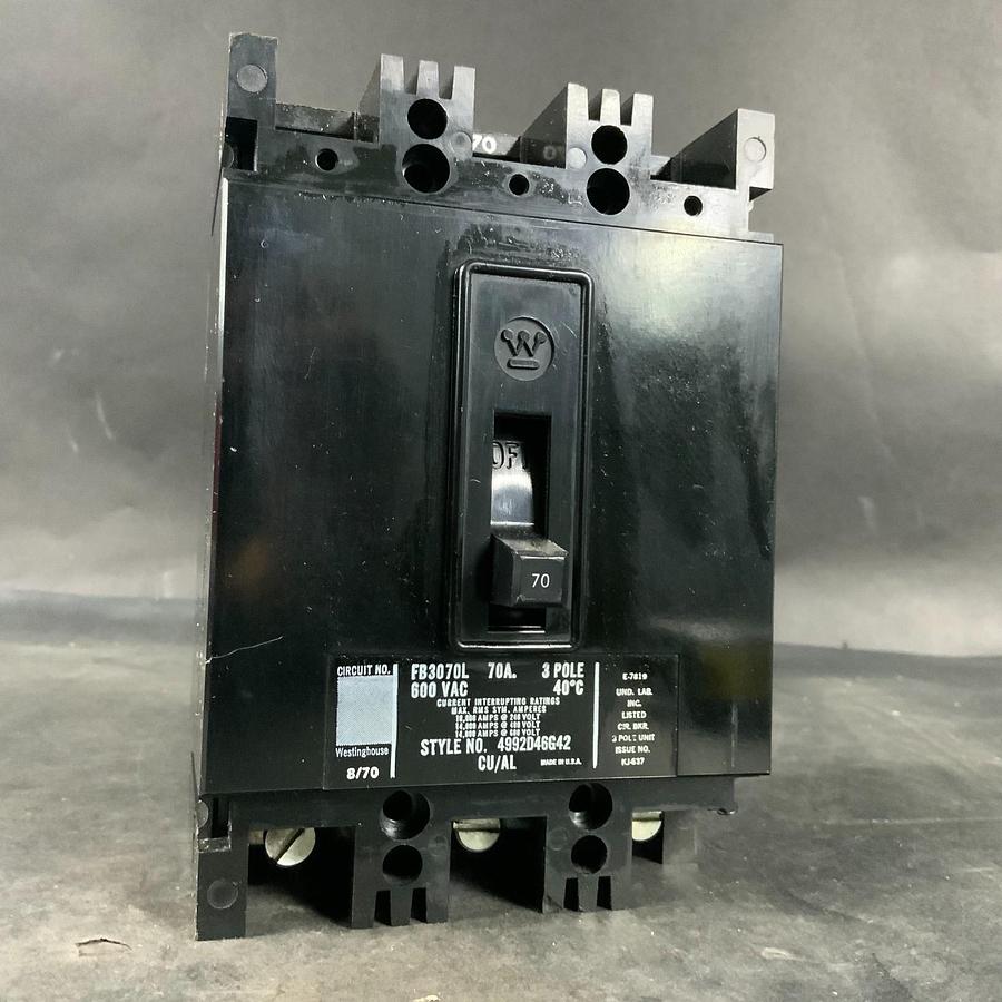 Used WESTINGHOUSE FB3070L CIRCUIT BREAKER ($45 OBO)