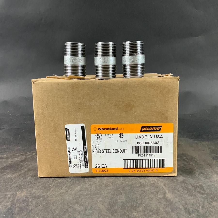 PICOMA - 1X2 RIGID STEEL CONDUIT - SET OF 25 ($30 OBO)