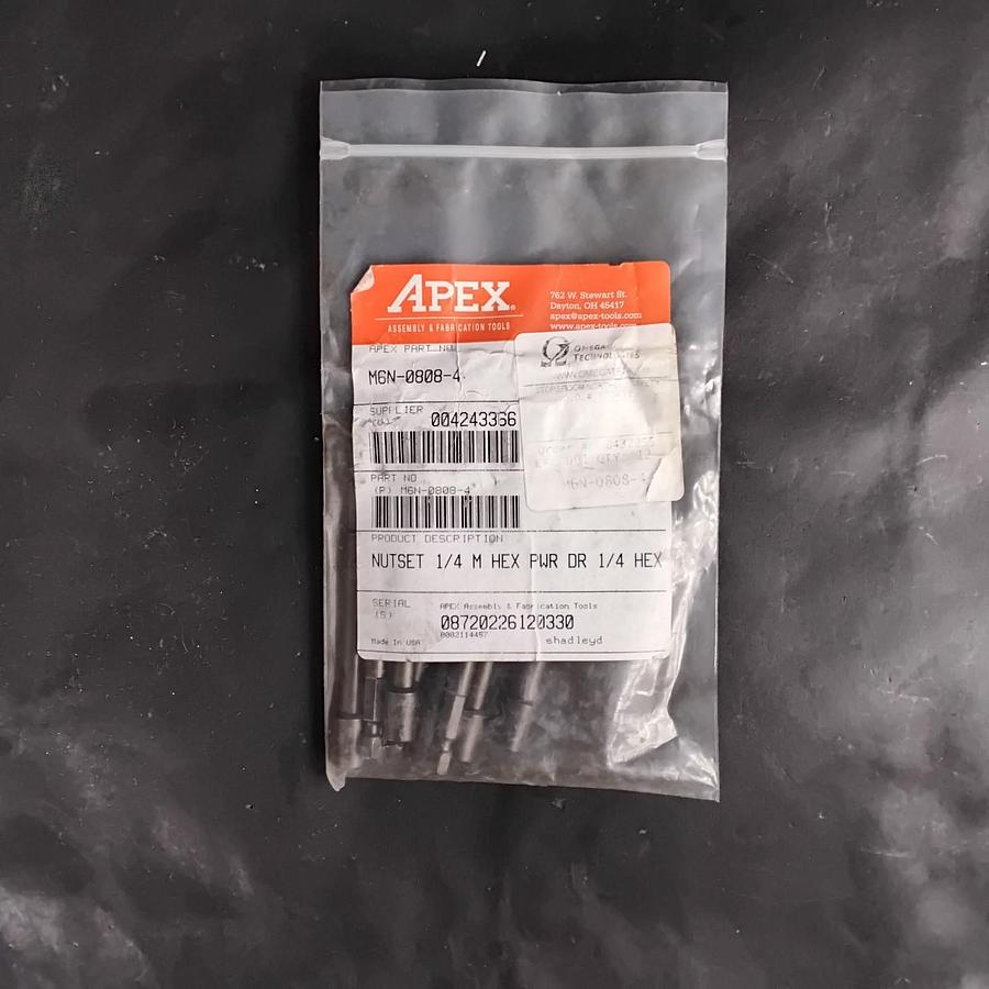 Used APEX M6N-0808-4 1/4" NUTSETTER - LOT OF 9 ($130 OBO)