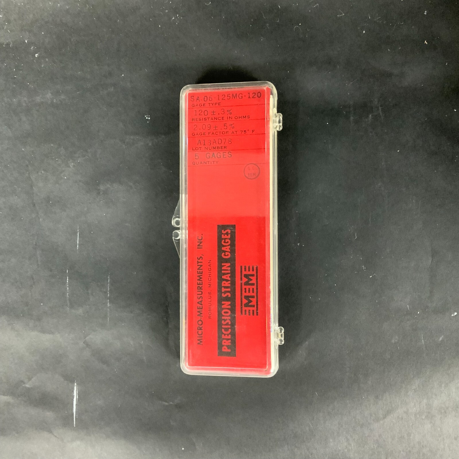 Used MICRO-MEASUREMENTS SA-06-125MG-120 PRECISION STRAIN GAUGE - BOX OF 5 ($25 OBO)