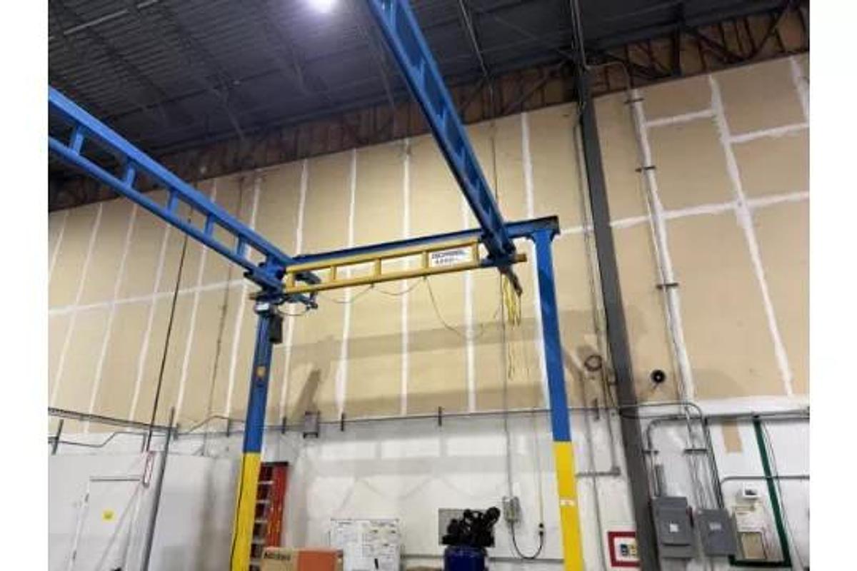 Used GORBEL FREE-STANDING 2 TON CRANE SYSTEM, 14.5'X23'X13.5' ($24900 OBO)