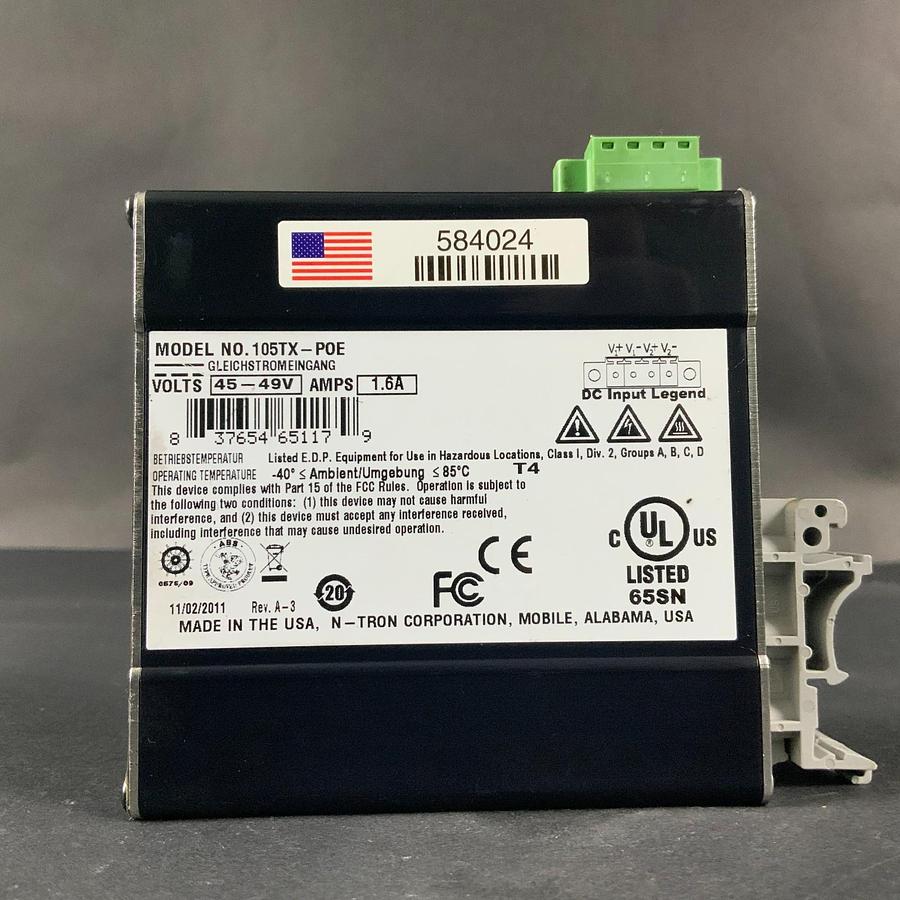 Used N-TRON 105TX-POE INDUSTRIAL ETHERNET SWITCH ($55 OBO)