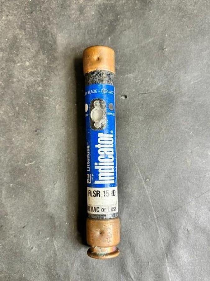 Used LITTELFUSE FLSR-15-1D INDICATOR FUSE