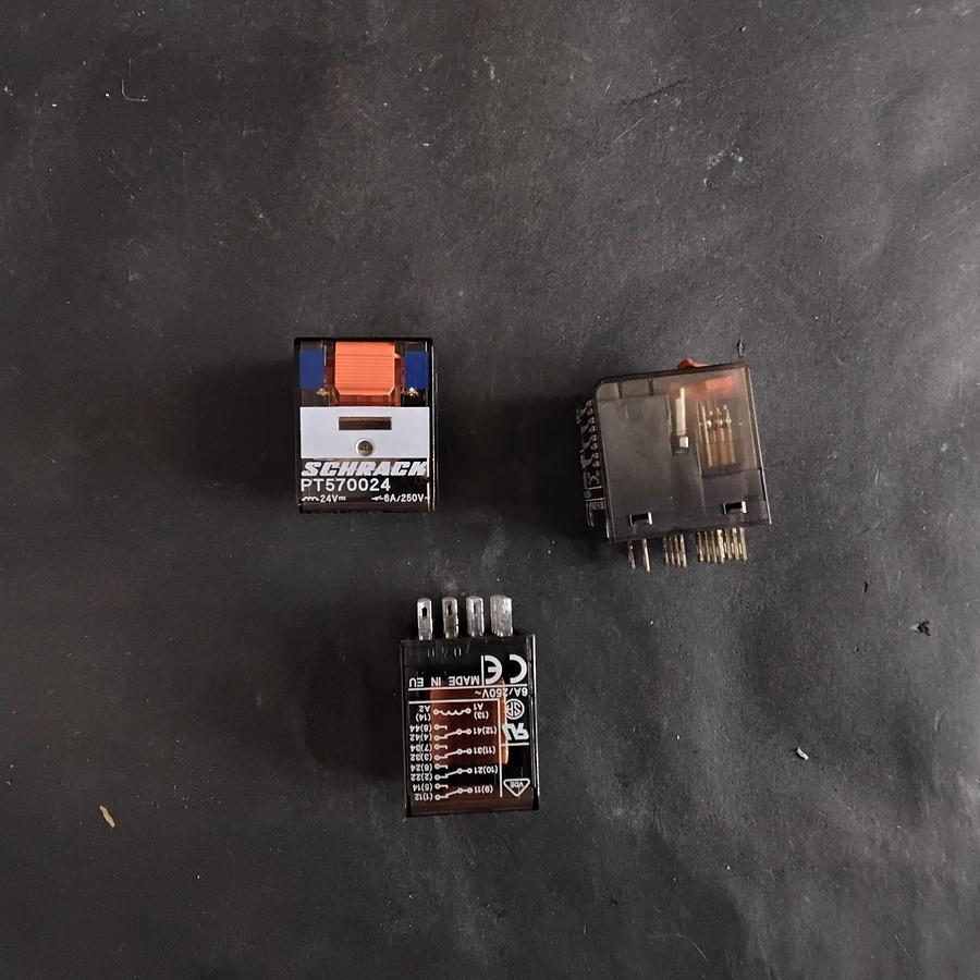 Used SCHRACK PT570024 MINIATURE RELAYS- GROUP OF 3 ($11 OBO)