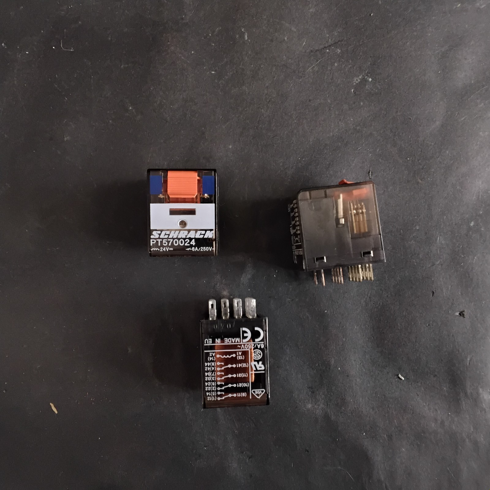 Used SCHRACK PT570024 MINIATURE RELAYS- GROUP OF 3 ($11 OBO)