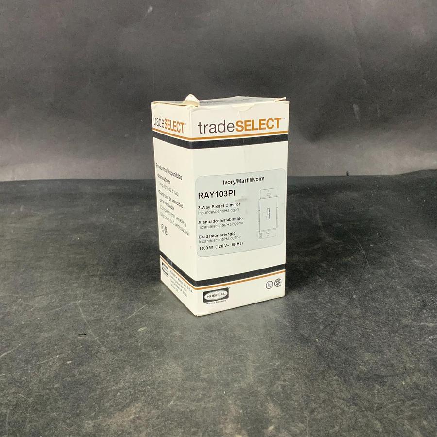 HUBBELL TRADESELECT RAY103PI 3-WAY PRESET DIMMER ($40 OBO)