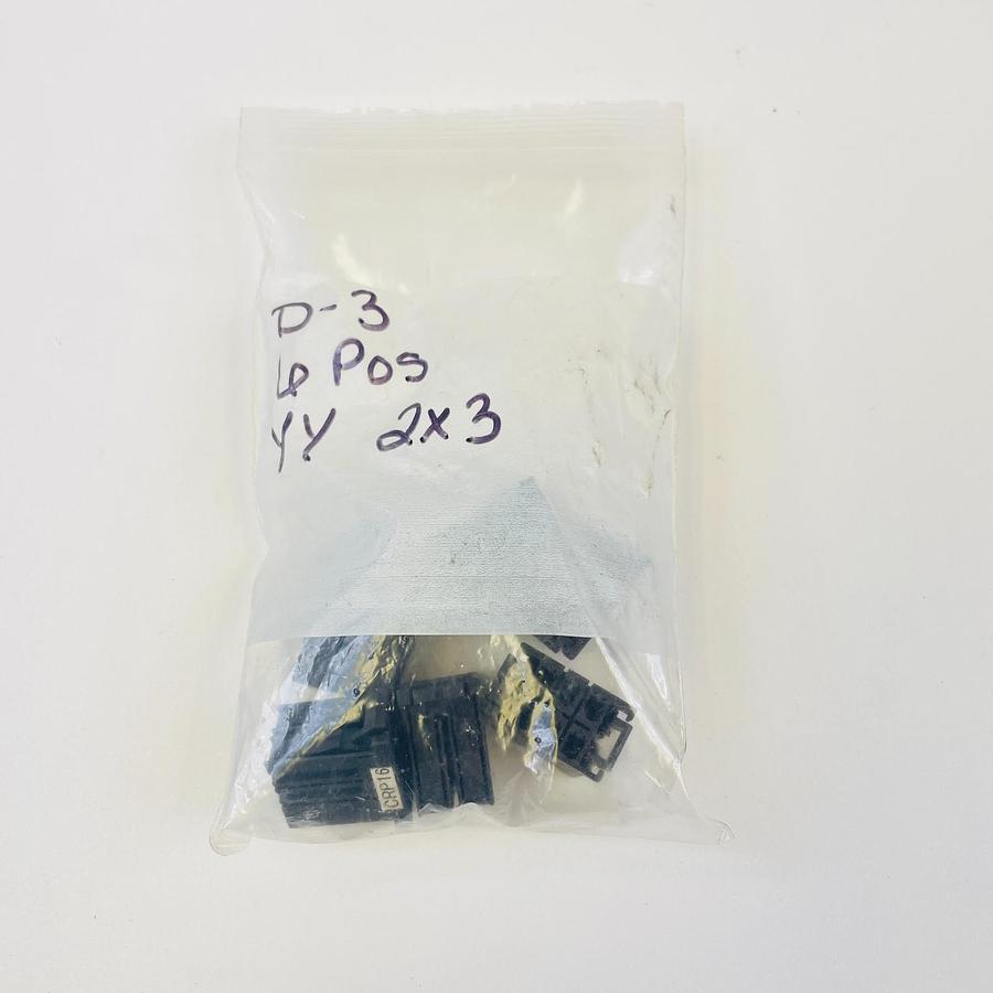 Used TE CONNECTIVITY AMP 2-178289-3 D-3 YY 6-POS RECEPTACLE HOUSING 7 PCS