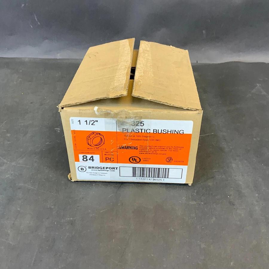 BRIDGEPORT 325 1-1/2” PLASTIC BUSHING - BOX OF 84 ($40 OBO)