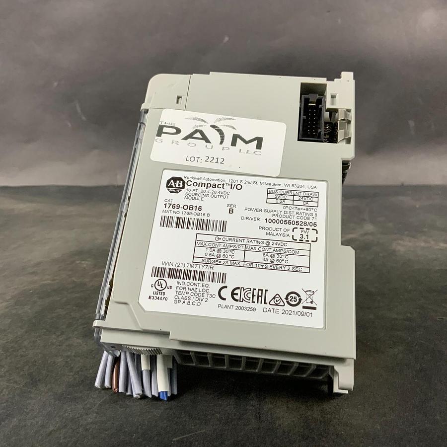 Used ALLEN BRADLEY 1769-OB16 SER B SOURCING OUTPUT MODULE ($50 OBO)