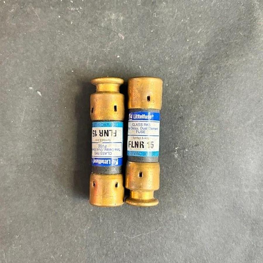 Used LITTELFUSE FLNR 15 FUSES 2PCS