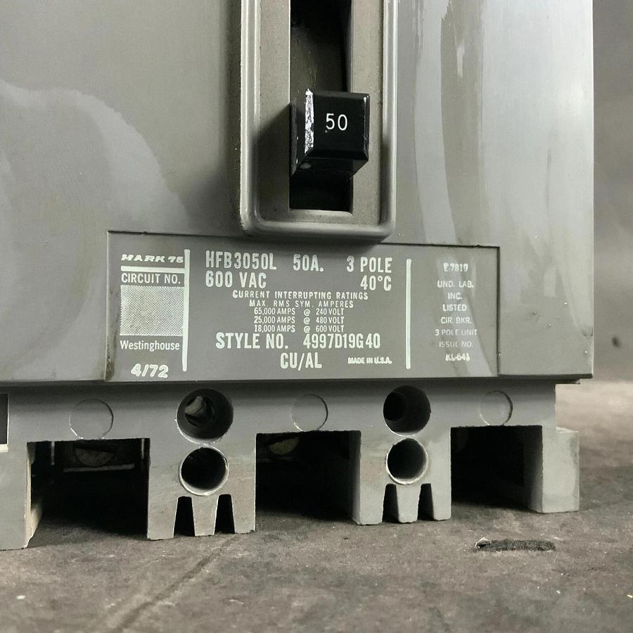 Used WESTINGHOUSE HFB3050L CIRCUIT BREAKER ($40 OBO)