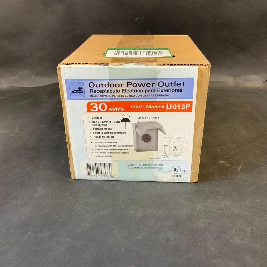 MIDWEST ELECTRIC U013P OUTDOOR POWER OUTLET ($25 OBO) 784567575330