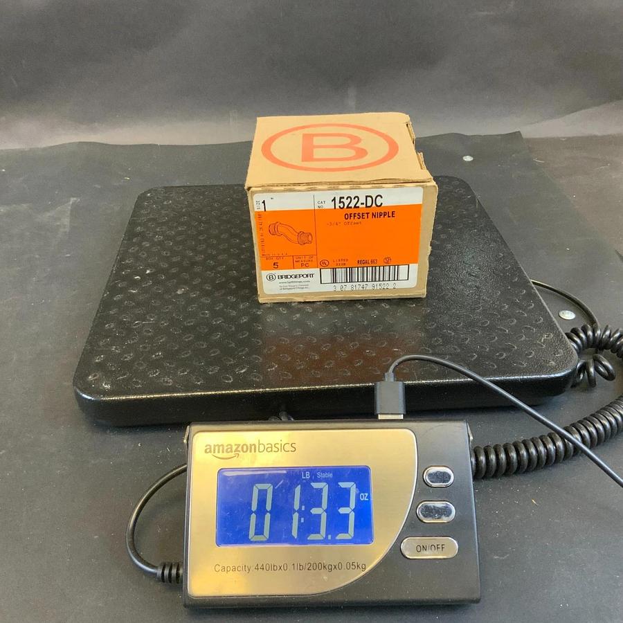 BRIDGEPORT 1522-DC 1” OFFSET NIPPLE - BOX OF 4 ($10 OBO)