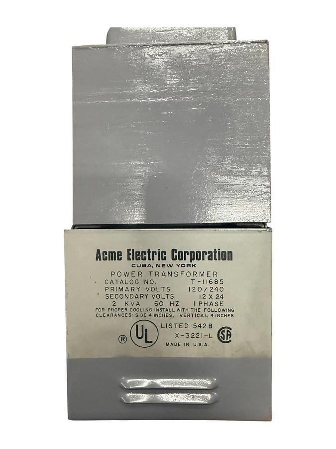Used Acme Electric CAT. NO. T-11685 Transformer - 2 kVA - ($150 OBO)
