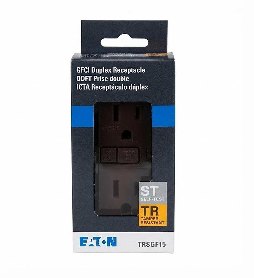 LOT OF 3 EATON TRSGF15B-BX-LW BROWN GFCI DUPLEX RECEPTACLE TAMPER RESISTANT NEW