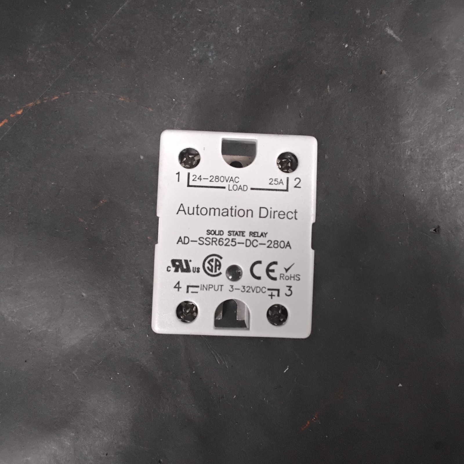 Used AUTOMATION DIRECT AD-SSR625-DC-280A SOLID STATE RELAY ($14 OBO)