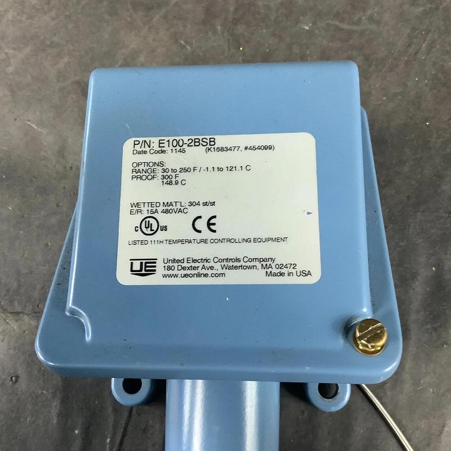Used UNITED ELECTRIC E100-2BSB TEMPERATURE SWITCH ($300 OBO)