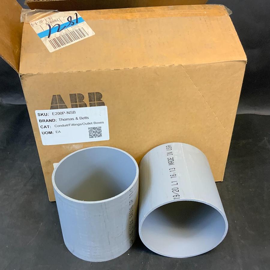 Used THOMAS & BETTS E200P 5" PVC SLEEVE COUPLING - BOX OF 8 ($150 OBO)