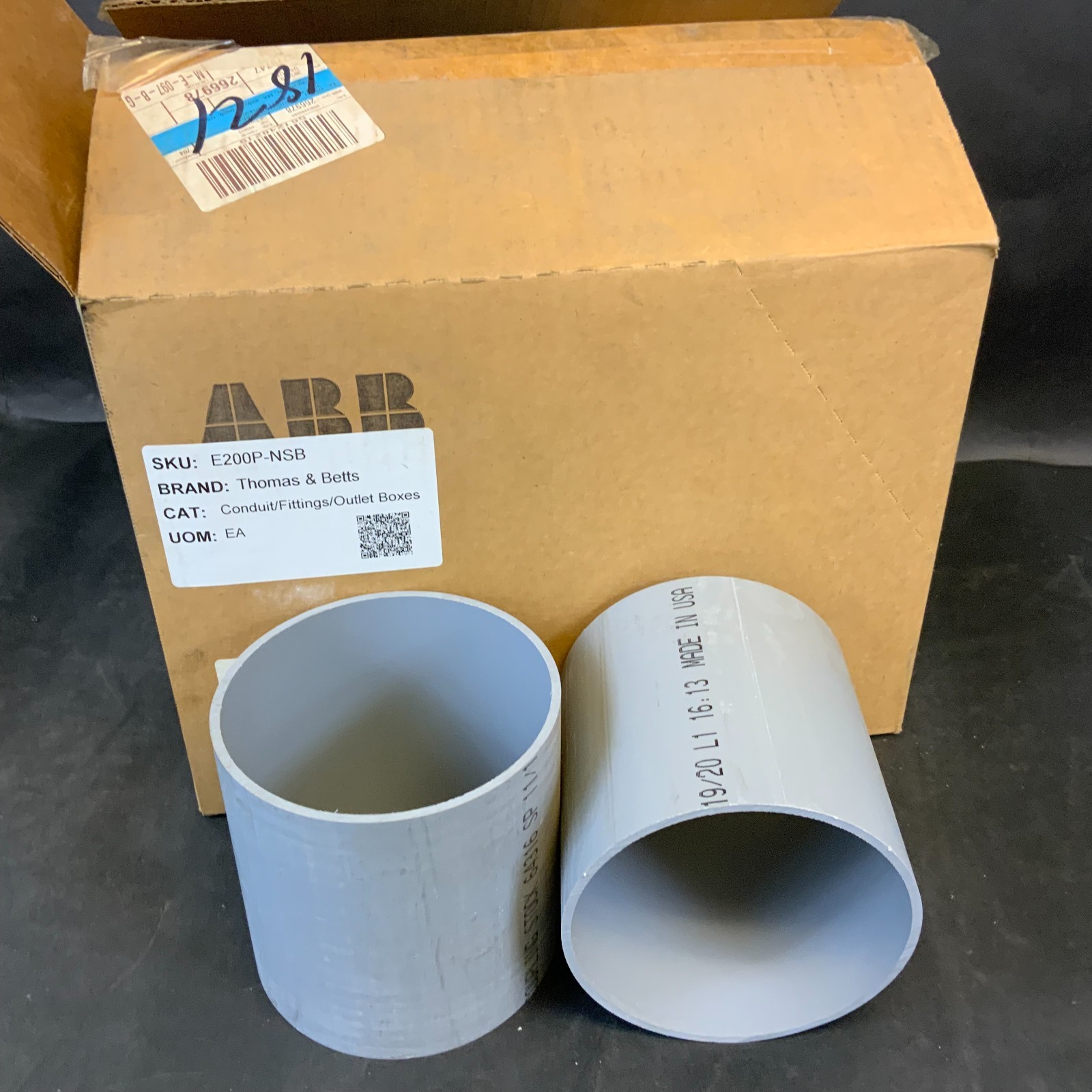 Used THOMAS & BETTS E200P 5" PVC SLEEVE COUPLING - BOX OF 8 ($150 OBO)