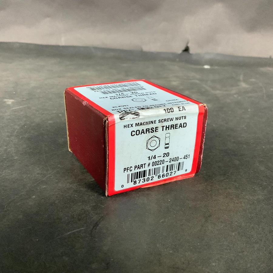 PFC 00220-2400-451 SCREW NUTS COARSE THREAD-QTY 100 ($35 OBO)