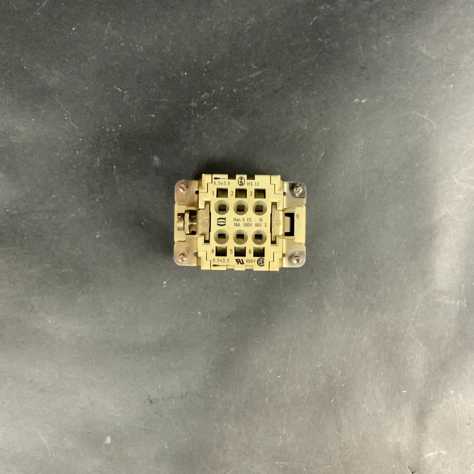 Used HARTING HAN 6 ES-M CONNECTOR INSERT ($10 OBO)