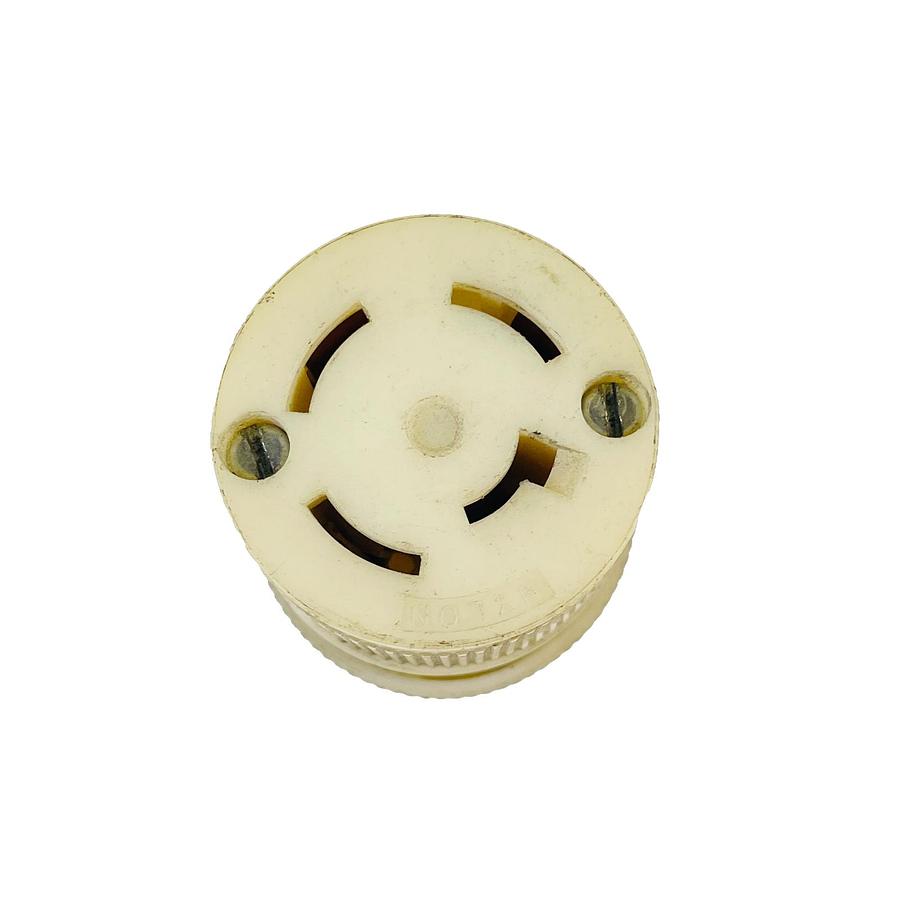 Used BRYANT ELECTRIC 7414 TWIST LOCK FEMALE CONNECTOR 20A 250V 10A 600VAC REFURBISHED