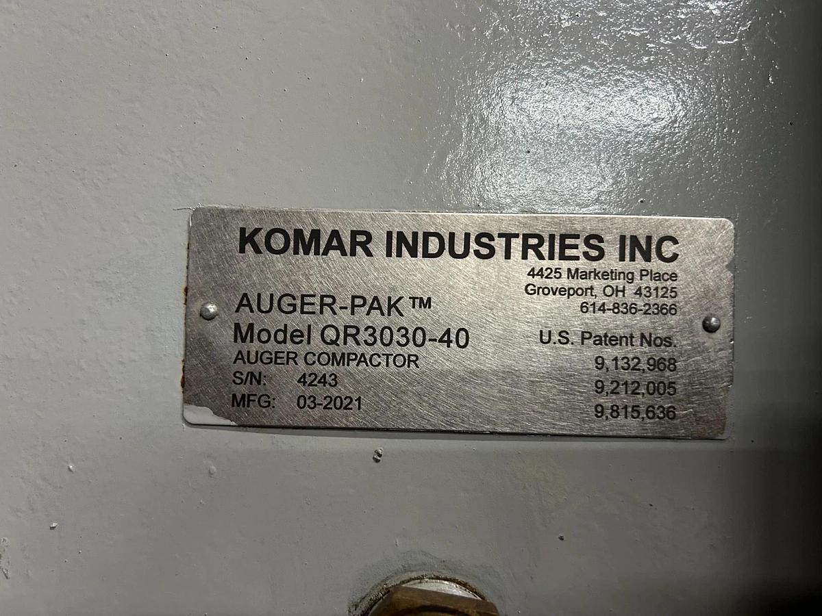 Used Industrial Quad Shredder Machine -Komar Industries #QR3030-40, 2021 ($55000 OBO)