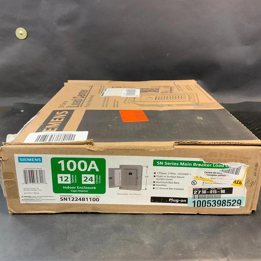 SIEMENS SN1224B1100 MAIN BREAKER LOAD CENTER ($90 OBO)