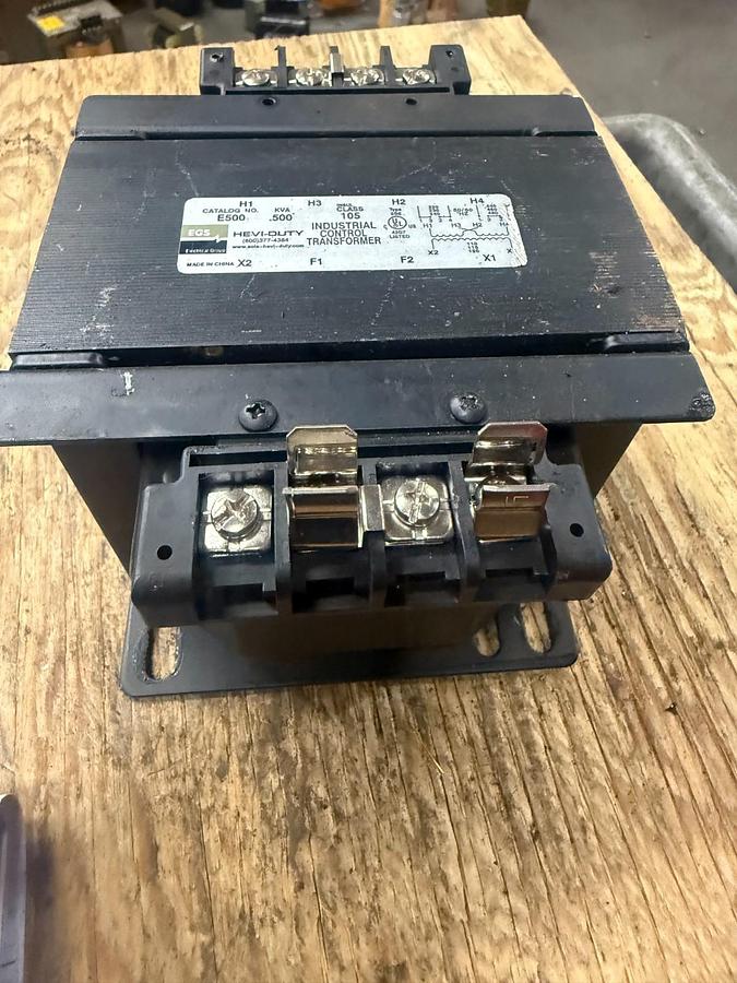 Used EGS HEVI-DUTY E500 TRANSFORMER