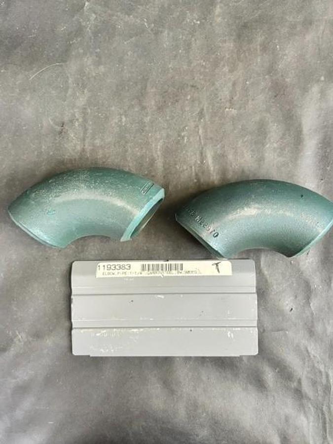 Used WELDBEND 90-DEGREE GREEN ELBOW PIPES - GROUP OF 2