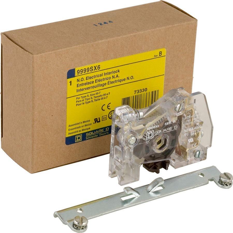 Used SQUARE D 9999SX6 SERIES B ELECTRICAL INTERLOCK 1NO 600VAC TYPE S SIZE 00-7 OEM