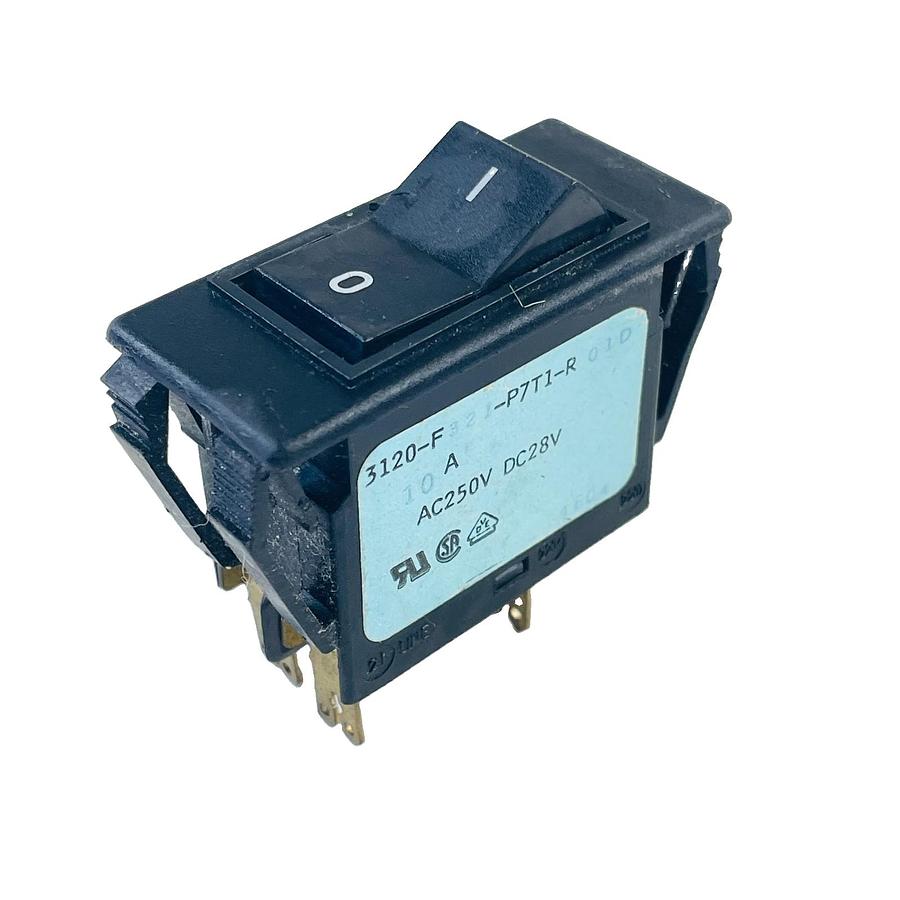 Used E-T-A 3120-F321-P7T1-R01D 10A 250VAC 28VDC DOUBLE POLE THERMAL BREAKER