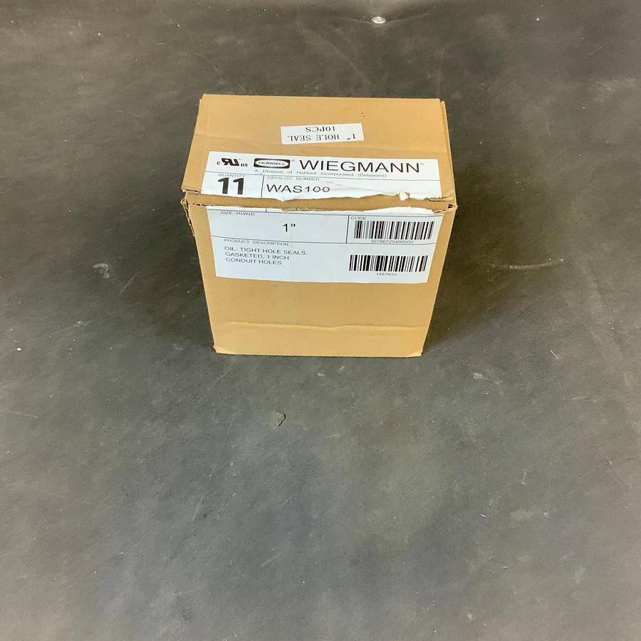 HUBBELL WIEGMANN WAS-100 1” OIL-TIGHT HOLE SEALS - BOX OF 11 ($50 OBO)