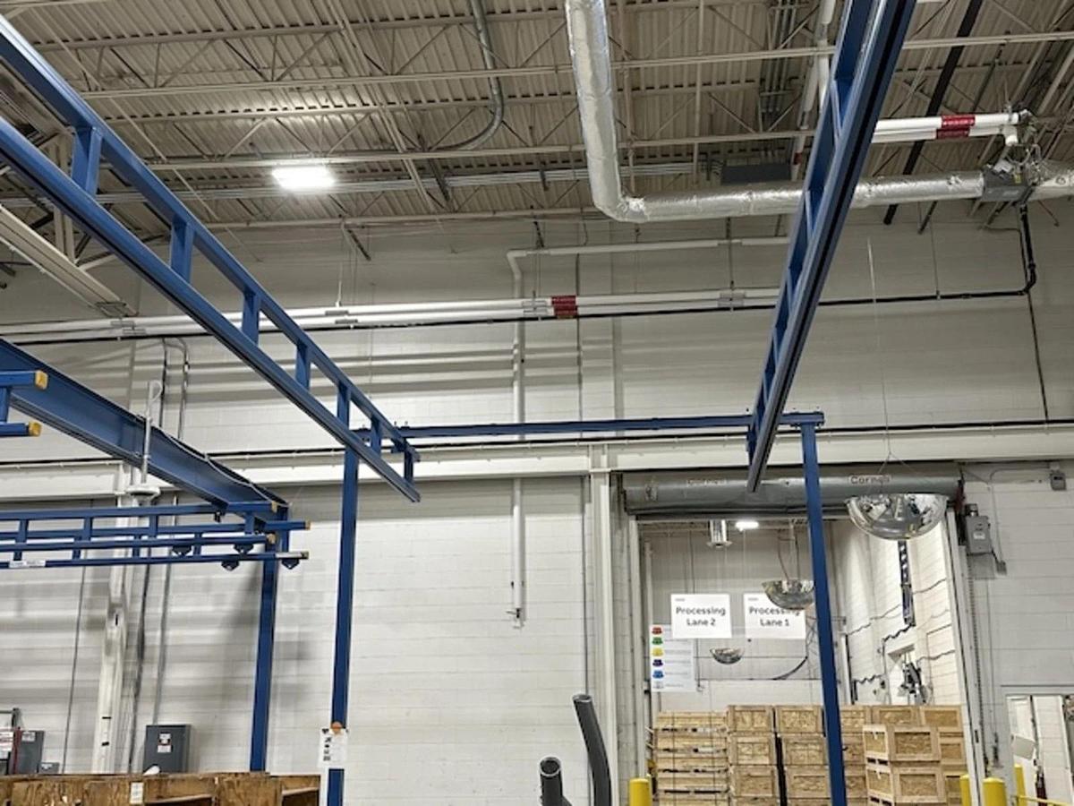 Used Bridge Crane-Gorbel 1/2TON CAP - 28'-4" L x 12'-2" W x 13'-7 1/2" H ($10500 OBO)