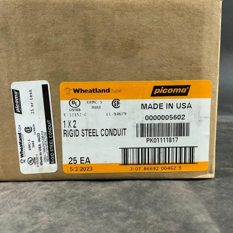 PICOMA - 1X2 RIGID STEEL CONDUIT - SET OF 25 ($30 OBO)