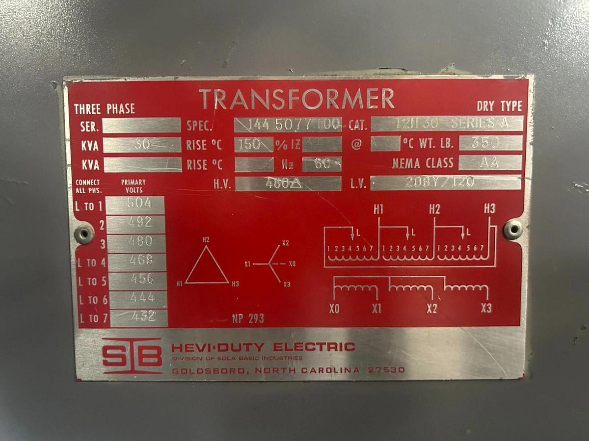 Refurbished HEVI-DUTY ELECTRIC CAT NO. T2H 30 Transformer 30kva ($699.99 OBO!!!)