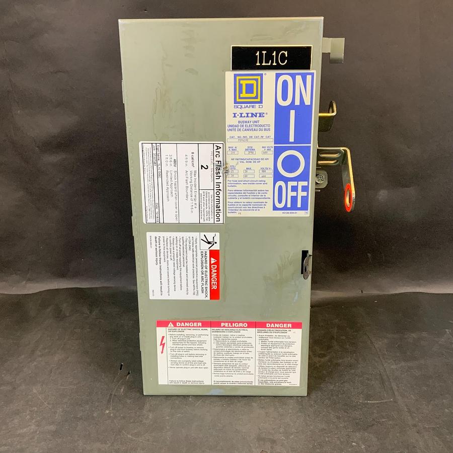Used SQUARE D I-LINE PQ4610G FUSIBLE BUSWAY PLUG-IN UNIT ($800 OBO)