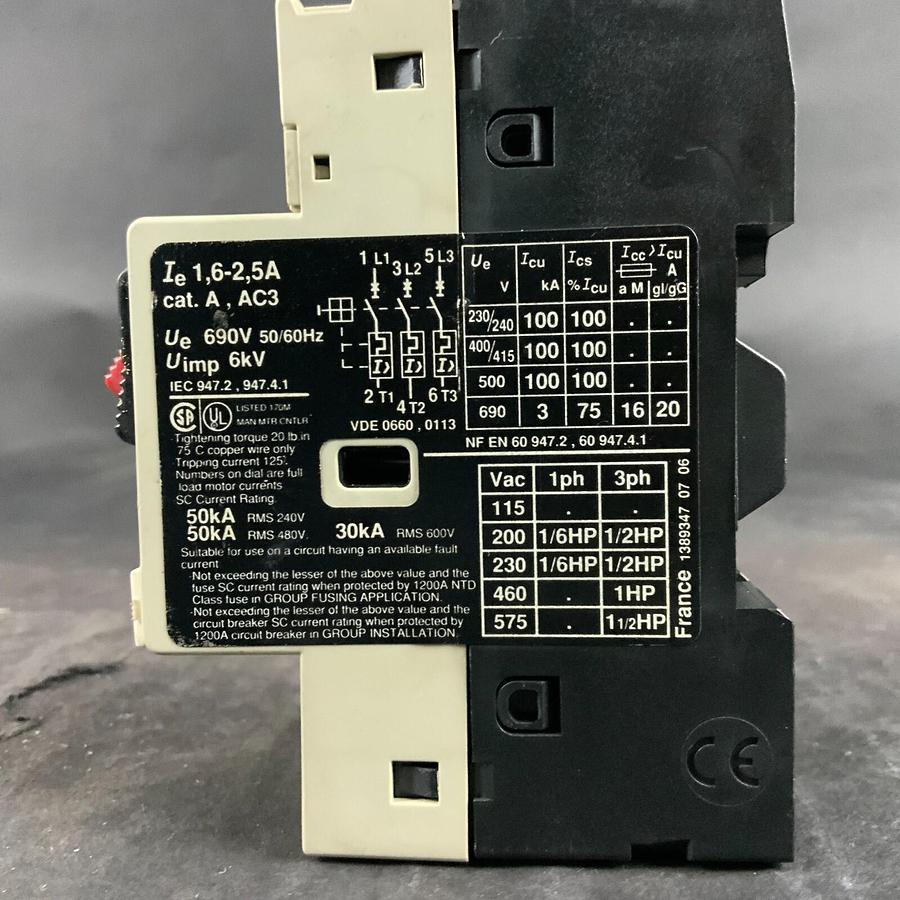 Used TELEMECANIQUE GV2-M07 1-6-2.5A ($30 OBO)
