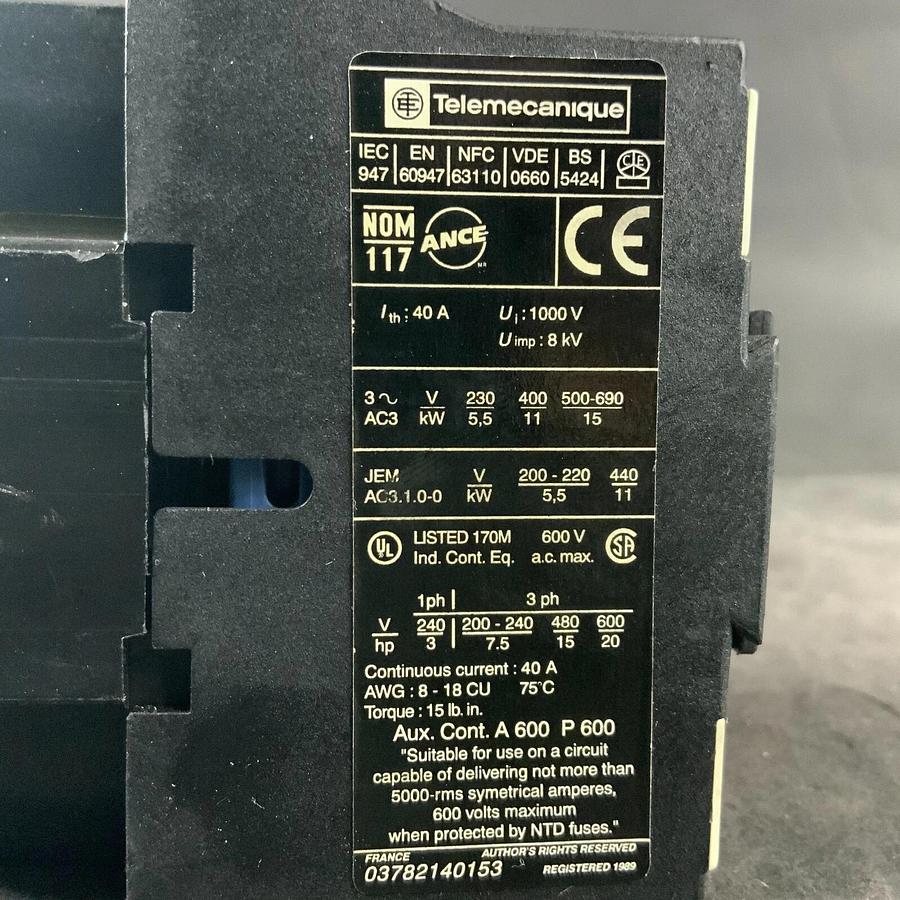 Used TELEMECANIQUE LP1D2510 CONTACTOR ($65 OBO)